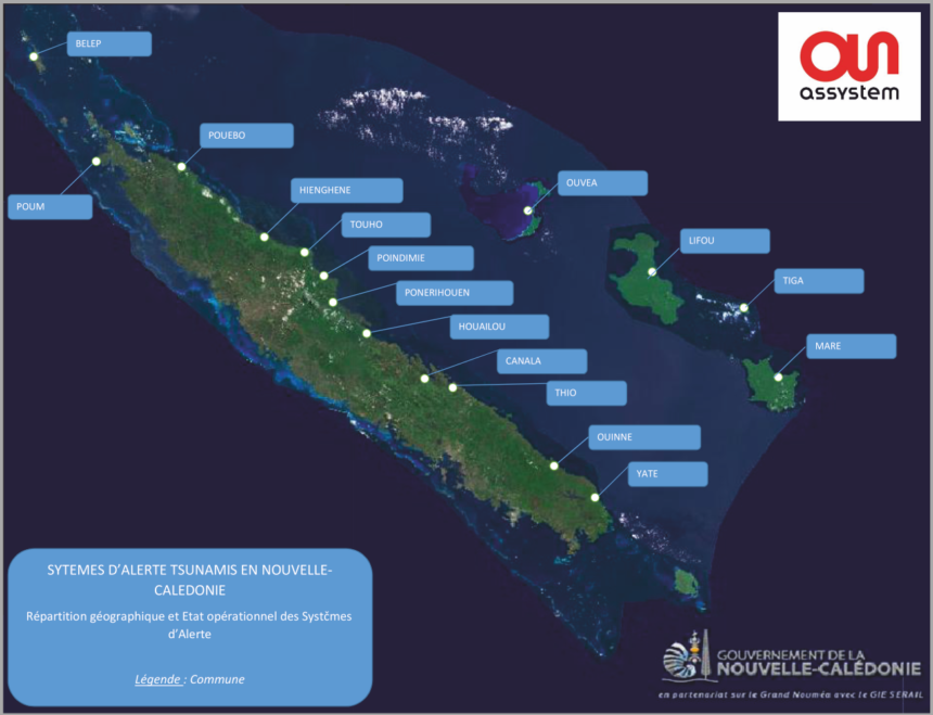 The first tsunami siren alert on the New Caledonian island of LIFOU after essential maintenance in 2015