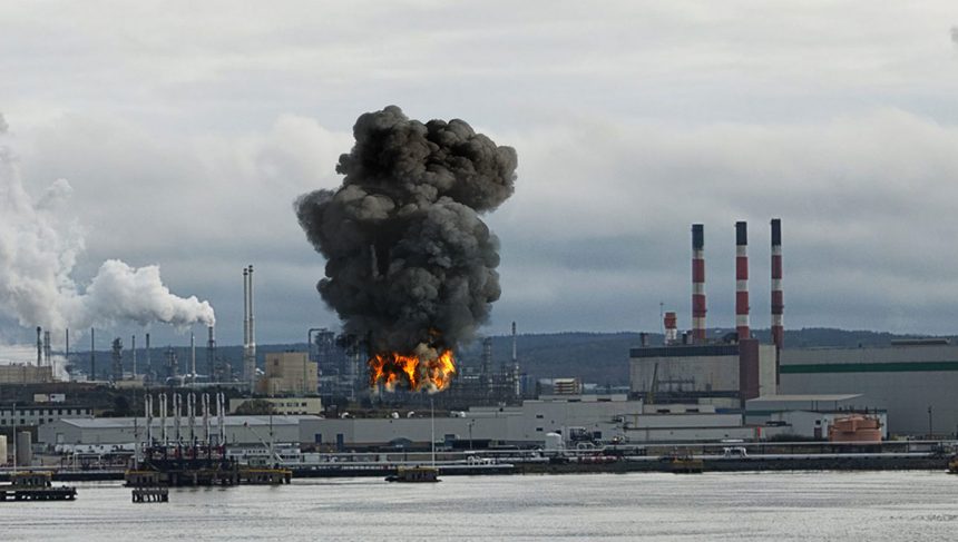 Blast at the Irving Oil Refinery in Canada