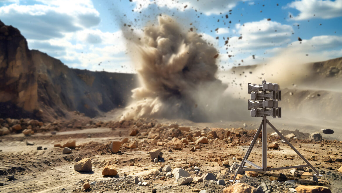 Pavian Portable electronic siren as part of a local warning system for quarries and open-pit mines during blasting