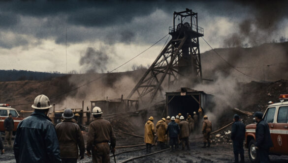 mining disaster scene highlighting the importance of early warning systems in mining